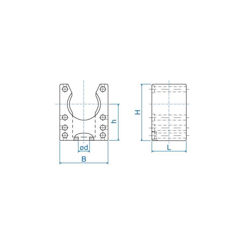 Clamping clip for 23 corrugated tube