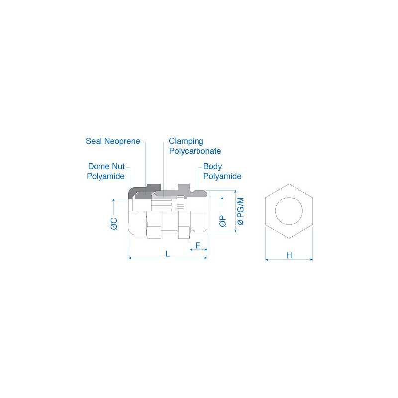  cable gland drawing