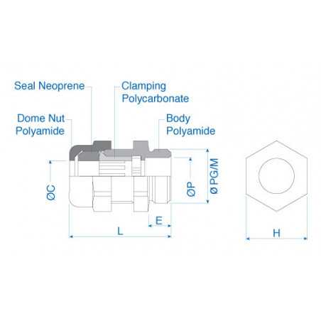  cable gland drawing