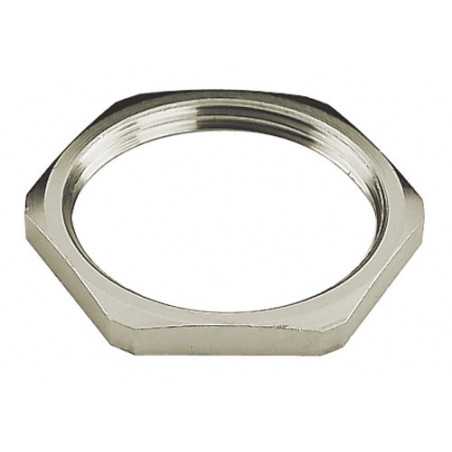 Cable Gland Locknut - PG7 Nickel-plated brass