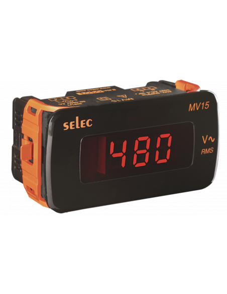 MV15-DC-20V-110V-CU & MV15-DC-2000V-110V-CU, LED Voltage Meters
