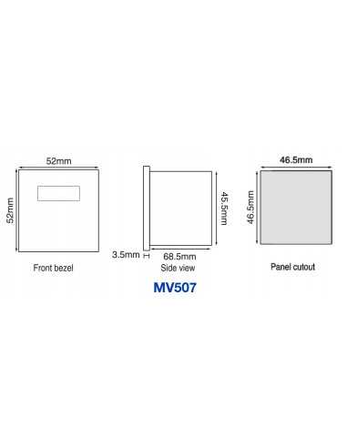 MV507-110V-CU, LCD Voltage Meters
