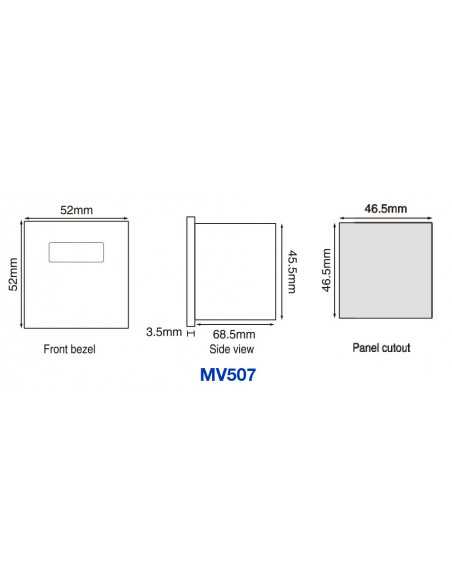 MV507-110V-CU, LCD Voltage Meters