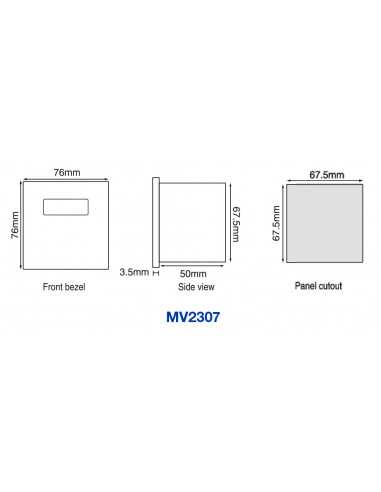 MV2307-110V-CU, LCD Voltage Meters