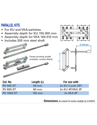 Parallel Kits - 80 mm - RV 80S-ST - Motor Disconnect Switch