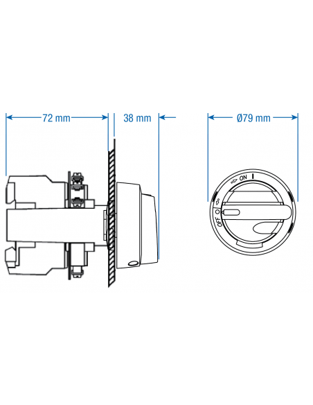 OKA/KU Door Mounting Kit - OKA/KU LK10 1.V - Motor Disconnect Switch