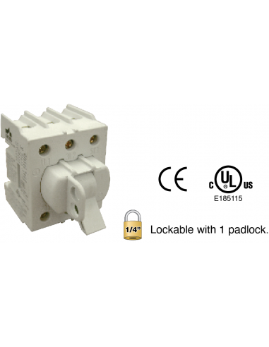 KUE380 - 80 A Toggle Handle Motor Disconnect Switch