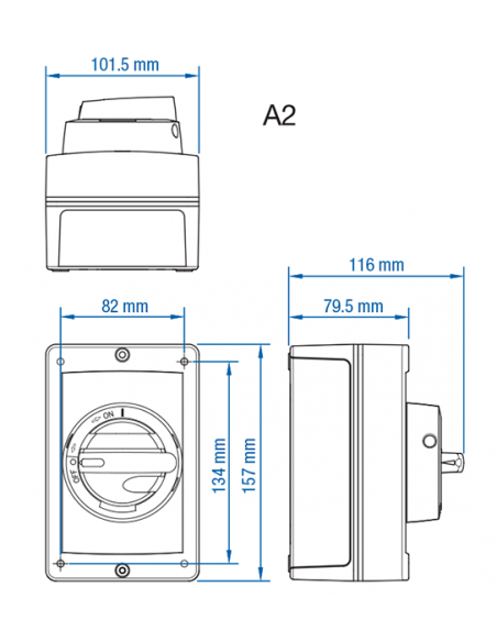 KEA425UL - 25A - Non-Fused Aluminum Enclosed Motor Disconnect Switch