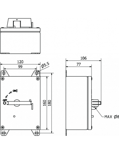 UL Type 4X Stainless Steel Disconnect Enclosure - KER 316R UL