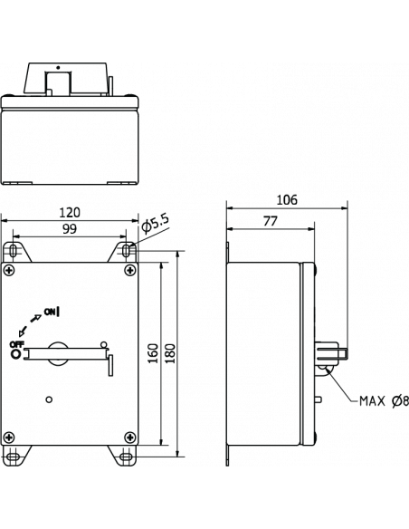 UL Type 4X Stainless Steel Disconnect Enclosure - KER 316R UL