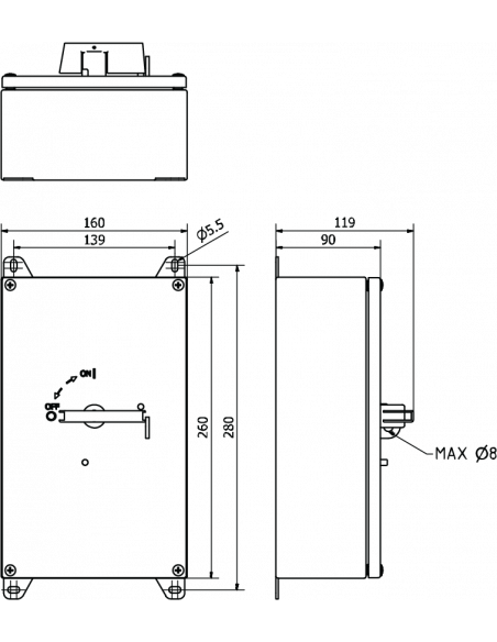 UL Type 4X Stainless Steel Disconnect Enclosure - KER 616R UL