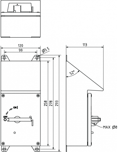 UL Type 4X Stainless Steel Disconnect Enclosure - KER 425RS UL