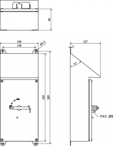 UL Type 4X Stainless Steel Disconnect Enclosure - KER 480RS CUL