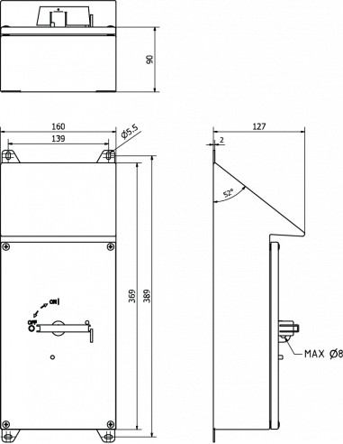 UL Type 4X Stainless Steel Disconnect Enclosure - KER 640RS UL