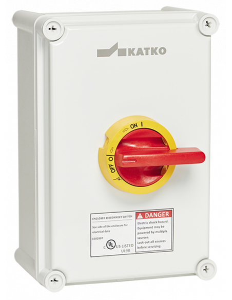 KEM430UL98 Y/R - UL98 Motor Disconnect Switch - Polycarbonate Enclosure