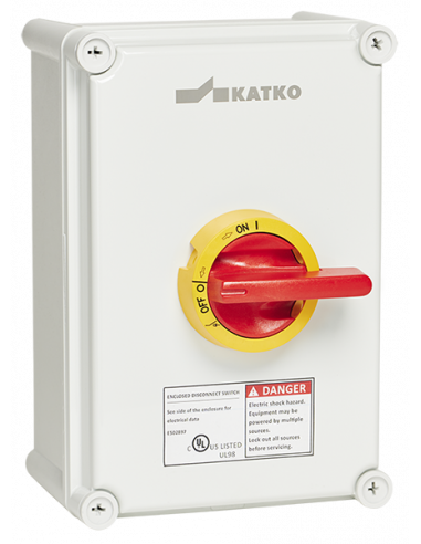 KEM460UL98 Y/R - UL98 Motor Disconnect Switch - Polycarbonate Enclosure