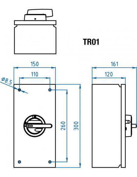 KET330UL98 Y/R - UL98 Motor Disconnect Switch - Sheet Metal Enclosure