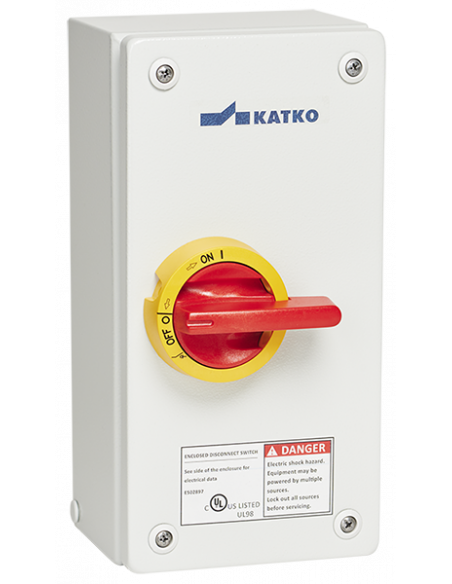 KET330UL98 Y/R - UL98 Motor Disconnect Switch - Sheet Metal Enclosure