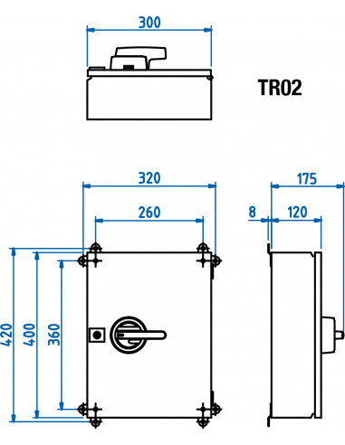 KET3100UL98 Y/R - UL98 Motor Disconnect Switch - Sheet Metal Enclosure