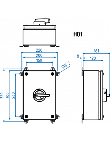 KER360UL98 Y/R - UL98 Motor Disconnect Switch - Stainless Steel Enclosure