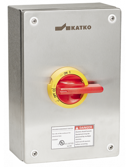 KER430UL98 Y/R - UL98 Motor Disconnect Switch - Stainless Steel Enclosure