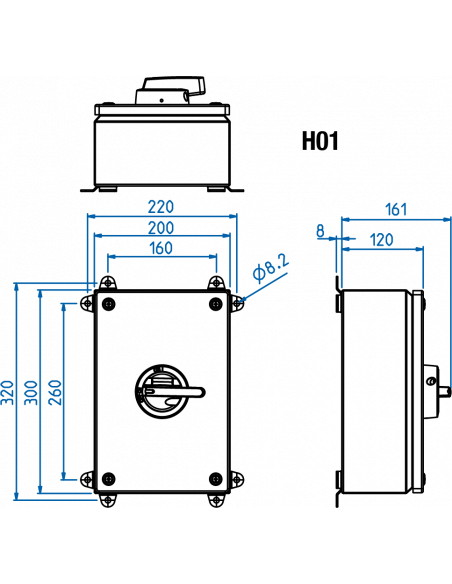 KER460UL98 Y/R - UL98 Motor Disconnect Switch - Stainless Steel Enclosure