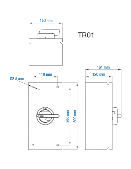 KET360UL Y/R - 60A - Non-Fused Sheet Metal Enclosed Motor Disconnect Switch