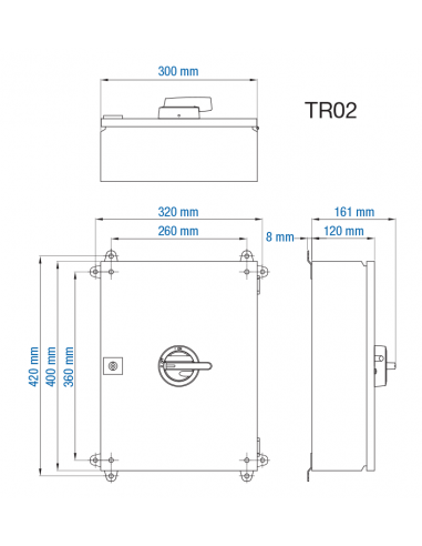 KET4150UL - 125A - Non-Fused Sheet Metal Enclosed Motor Disconnect Switch