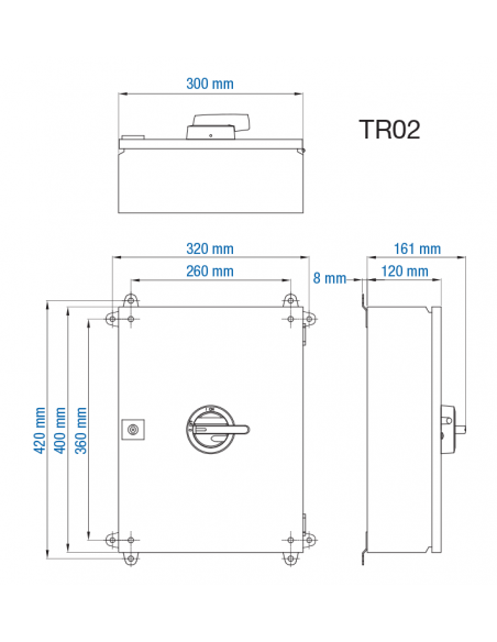 KET4150UL Y/R - 125A - Non-Fused Sheet Metal Enclosed Motor Disconnect Switch