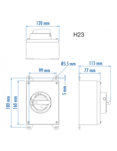 KER325UL - 25A - Non-Fused Stainless Steel Enclosed Motor Disconnect Switch