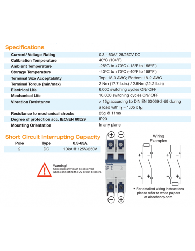 2D16DL - UL489 Miniature Molded Case Circuit Breaker
