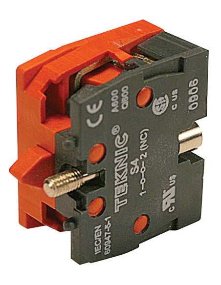 22mm Push Button Switch Contacts - Panel Mount Normally Closed Gold plated - S4