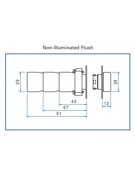 2AF6 Flush Momentary - Non-Illuminated Metal Operator