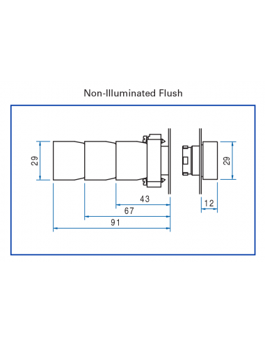 2AF8 Flush Momentary - Non-Illuminated Metal Operator