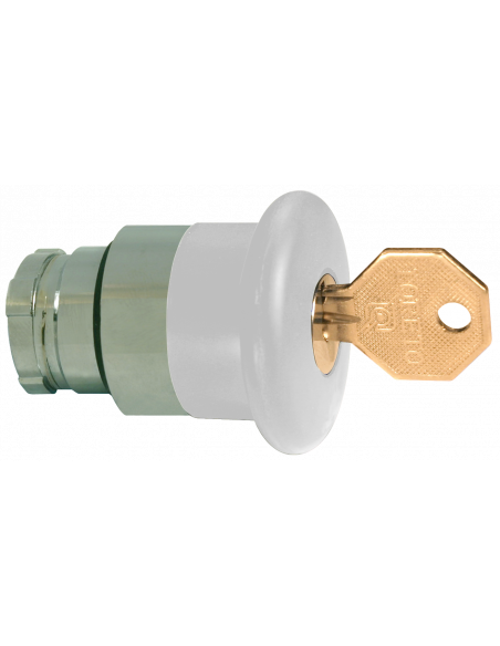 2AMLKB1 Mushroom with Key Release - Non-Illuminated Metal Operator