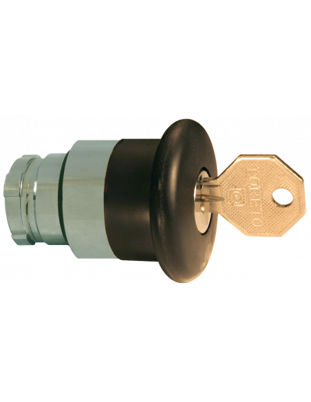 2AMLKB2 Mushroom with Key Release - Non-Illuminated Metal Operator