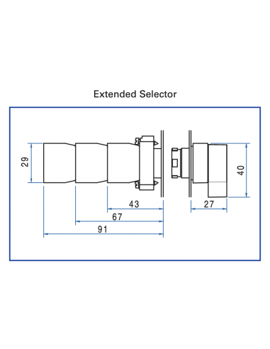 2AS2E-2 Non-Illuminated Metal Selector Switch Operators