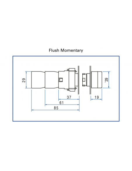 2ALF8LB-048 LED Illuminated Metal Flush Operators