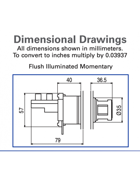 ALF6-230 Flush Illuminated Momentary