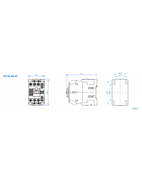 MC-9B-AC480V MC Series Contactors - 3 Pole 22AF Frame AC