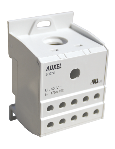 38074 - 1 - Pole 175A Plain Brass Power Distribution Block