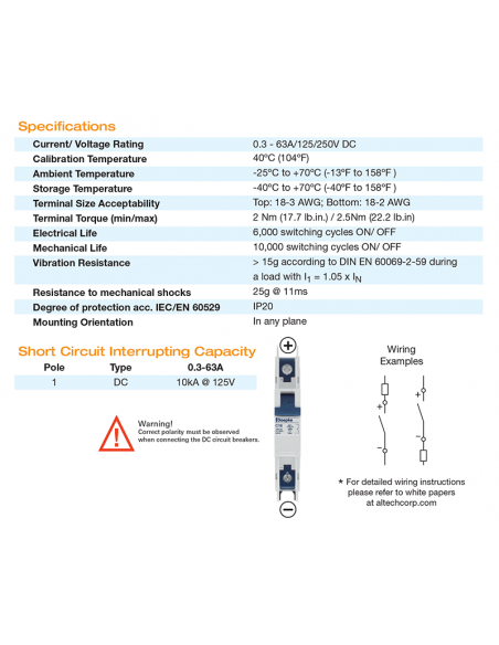 1C7DL - UL489 Miniature Molded Case Circuit Breaker
