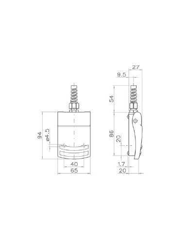 51.607B - FM1 Compact, one pedal foot switch