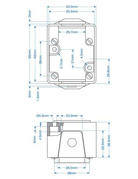 DMRBU BLACKBOX - DIN Rail Mount Receptacle|Receptacles