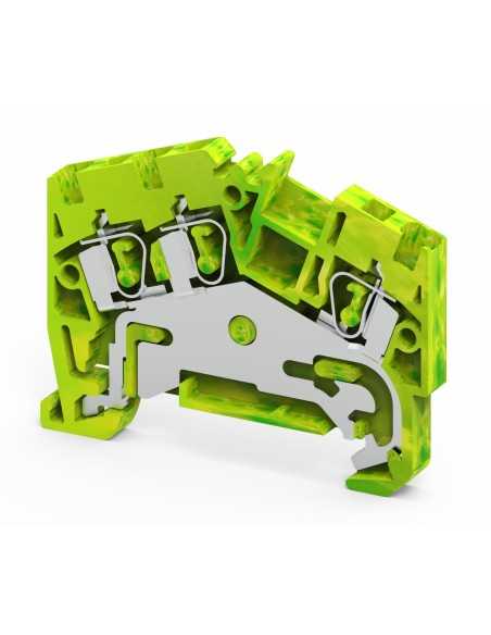 Yellow/Green - AGT2.5/4 - Terminal Block|CX-Series Spring Clamp Technology