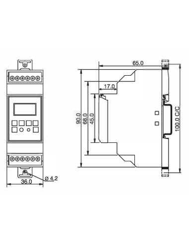 ATS-C12 - Digital Time Switch, Chrono Version|Programmable Panel-Mount Digital Multi-Timer
