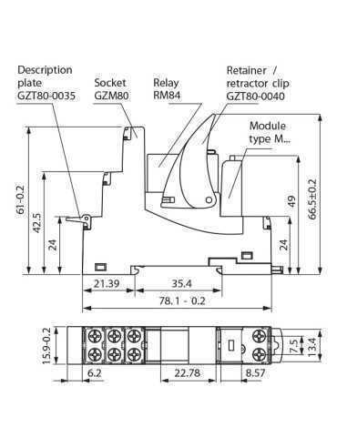 PI84-230AC-00LV - GTM80 Socket, PI84 Interface Relay|Home
