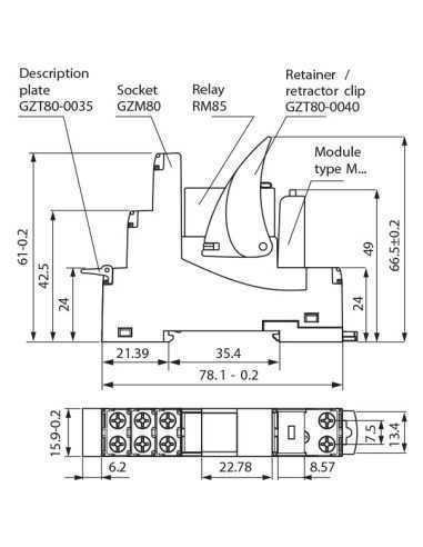 PI85-024DC-00LV - GTM80 Socket, PI85 Interface Relay|Home