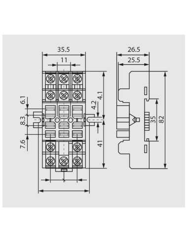 GUC11 - Plug-In Relay Socket for RUC Series|Home