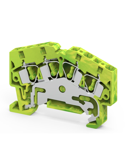 Yellow/Green - AGT4/4 - Terminal Block|CX-Series Spring Clamp Technology